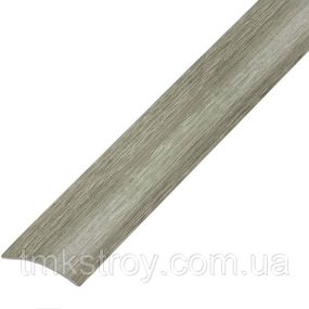 Пороговая планка разных цветов 50*3 мм полукруглая ламинированная 270, дуб пепельный