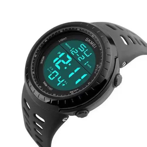Годинник наручний чоловічий SKMEI 1167BK BLACK, армійський годинник протиударний. Колір: чорний | Зображення 2