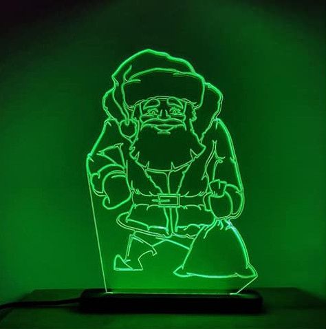 Акриловый светильник-ночник Святой Николай зеленый tty-n000017