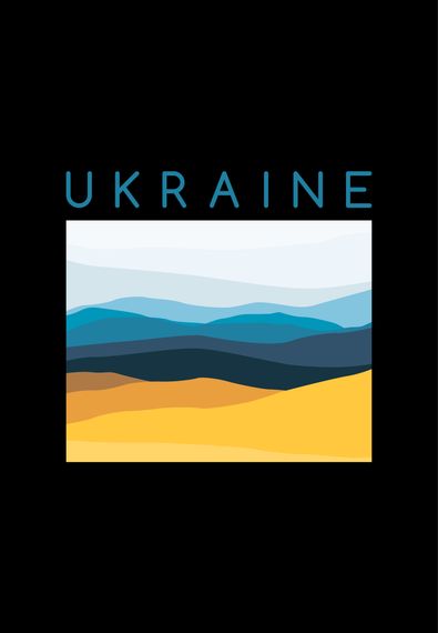 Футболка жіноча чорна з принтом "Кольори України", XL | Зображення 1