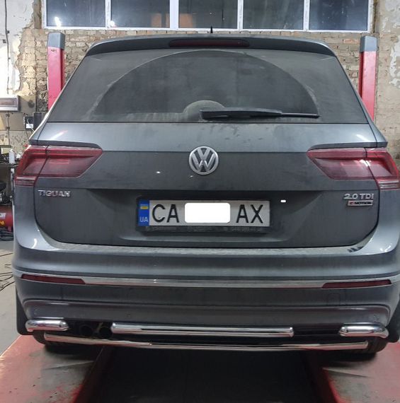 Задній захист AK001-2 (нерж) для Volkswagen Tiguan 2016-2024 | Зображення 2