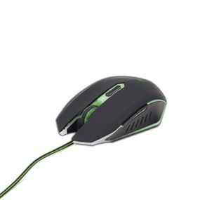 Оптична ігрова мишка Gembird MUSG-001-G, USB інтерфейс, зелений колір