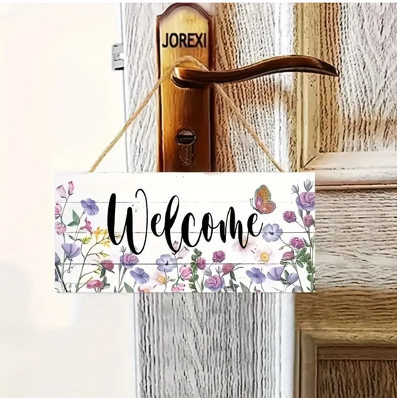 Табличка   / постер  ( дерево) "Ласкаво Просимо  " /Welcome  декор 10*20 см | Зображення 1