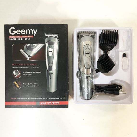 Машинка для стрижки мужская GEMEI GM-6112 | Окантовочная машинка | Тример VG-364 для бороды | Зображення 1