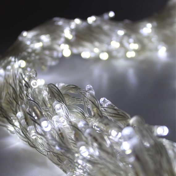 Гірлянда Водоспад від мережі 3х3 м, 480LED, Xmas, Холодний білий / Новорічна світлодіодна гірлянда штора | Зображення 6