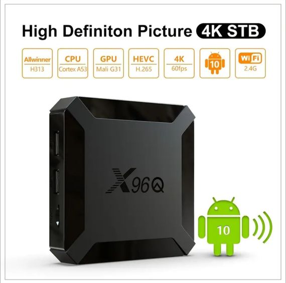 Медіаплеєр X96Q Android TV Box (2GB RAM + 16 GB ROM, 4K UHD, Wi-Fi) | Зображення 1