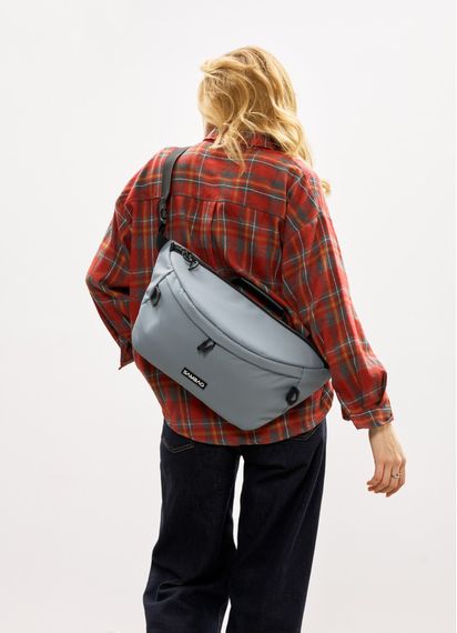 Женская сумка-бананка под ноутбук Sambag Urban Laptop голубая 46×26 см (51411010) | Зображення 3