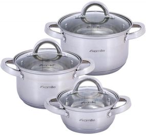 Каструлі Cookware Set 3штуки