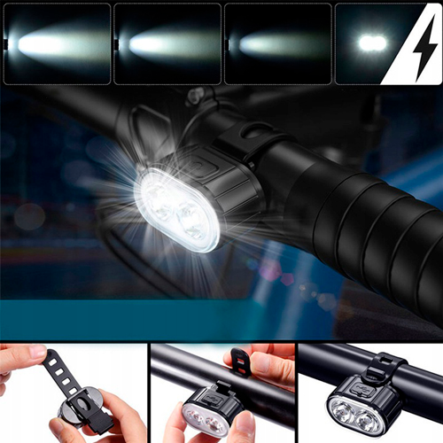 Велосипедный фонарь с задним габаритом ZH-078, 2LED, 14SMD, АКБ Li-Ion, ЗУ Type-C | Зображення 2