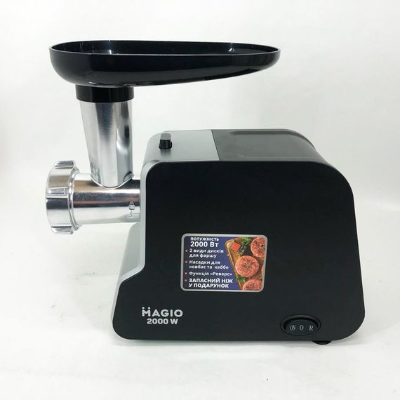 Мясорубка овощерезка соковыжималка, Мясорубка из нержавеющей стали с насадками компактная MP-77 | Зображення 3