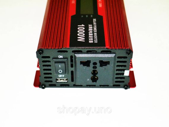 Инвертор напряжения 12V–220V 1000W с LCD дисплеем — Преобразователь тока, модифицированная синусоида | Зображення 3