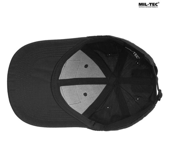 Бейсболка тактична MIL-TEC Tactical Baseball Cap Чорна | Зображення 8