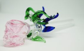 Стеклянная трубка Dragon Skull Розовый