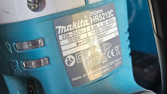 Демо зразок - перфоратор мережевий Makita HR5212C (1510 Вт, 19.1 Дж, SDS-MAX, AVT) | Зображення 3