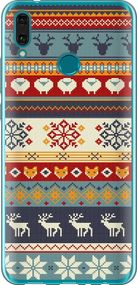 Чехол на Huawei Y9 2019 Рождественский орнамент "3303u-1602-17620"