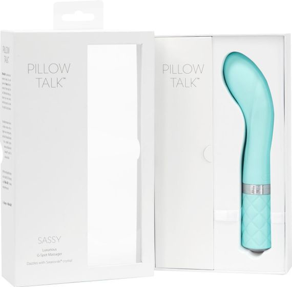 Розкішний вібратор Pillow Talk - Sassy Teal з кристалом Сваровські для точки G, подарункова упаковка Sex Aura | Зображення 9