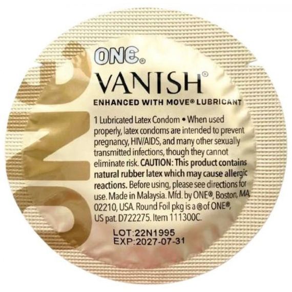 Набір ультратонких латексних презервативів One Vanish Hyperthin (ціна за 5 шт.) Sex Aura | Зображення 1
