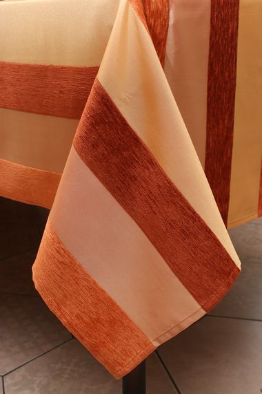 Cкатерть Kayra “Шенилловая полоска” цветная, 165×300 cм | Зображення 2