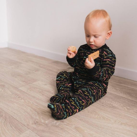 Чоловічки стрейч кулір принт Акули від 1 до 18 місяців | Зображення 1