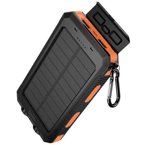 Портативний ЗП Power Bank Hoco J164 Platinum solar 10.5W with lighting 8000 mAh Black | Зображення 4