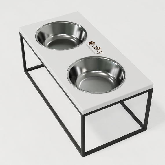 Миски на подставке для больших собак Hollky Base XL20 (2 × 1,8 л) BXL20-522620-GRWH | Зображення 2