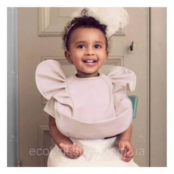 Дитячий багаторазовий не промокаючий нагрудник фартушок з рюшами | Зображення 8