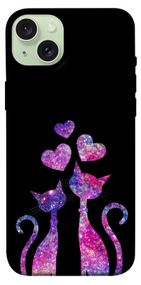 Чохол з картинкою Космічні коти для Apple iPhone 15 Plus (6.7")