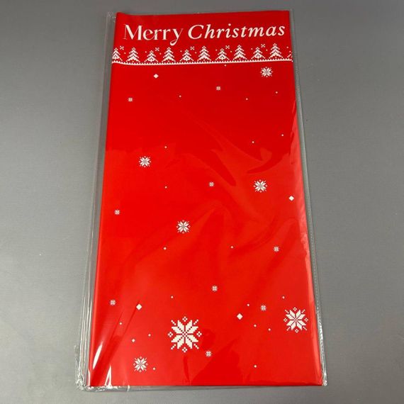 Пакувальна калька для подарунків 57х57 см, 20 аркушів - червона Merry Christmas | Зображення 2