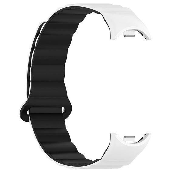 Ремешок Dual-color Magnetic для Xiaomi Mi Band 9/8 White / Black | Зображення 2