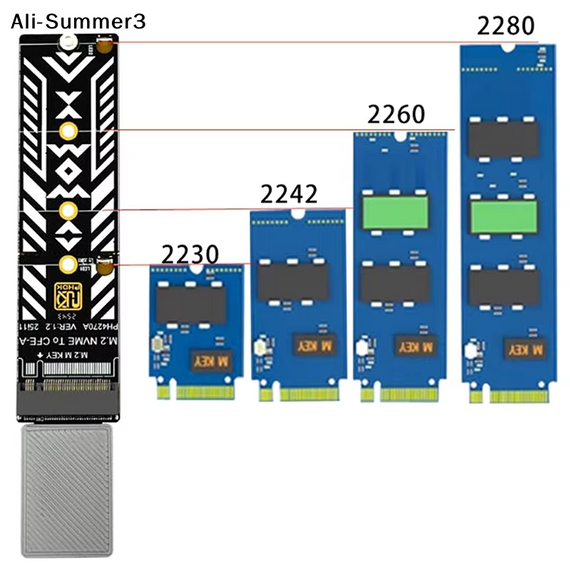 Адаптер M.2 NVMe M Key в CFexpress Type-A для SSD 2230-2280 | Зображення 2