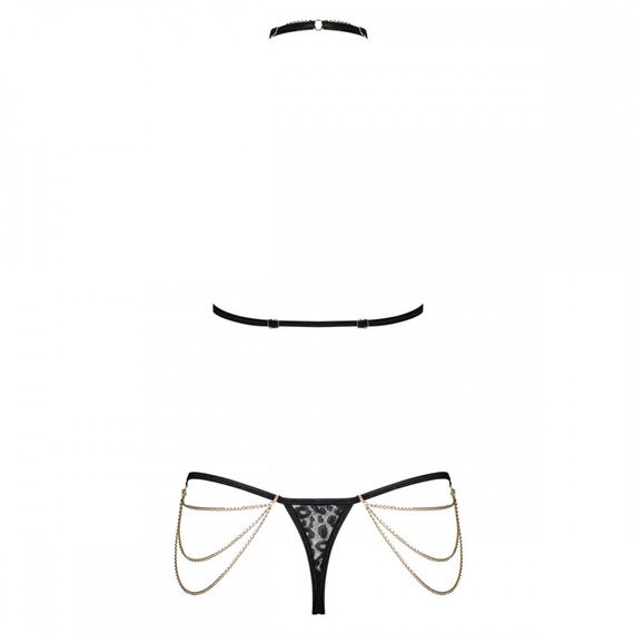 Комплект с анималистическим принтом Obsessive Pantheria и декоративными цепочками, L/XL sexstyle | Зображення 3