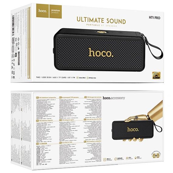 Bluetooth Колонка Hoco HT1 Pro Marquis sports Black | Зображення 2