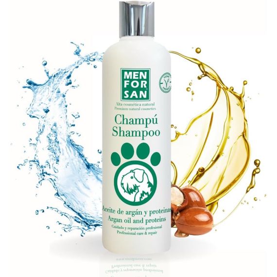 Menforsan Silk Protein And Argan Oil шампунь для собак із протеїном та аргановим маслом, 300 мл | Зображення 1