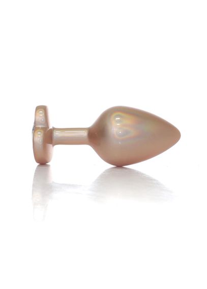 Анальна пробка - Jewellery Pearl Gold Heart Plug Clear M | Зображення 1