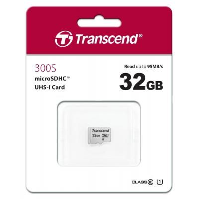 Карта памяти Transcend 32GB microSDHC class 10 UHS-I U1 (TS32GUSD300S) | Зображення 1