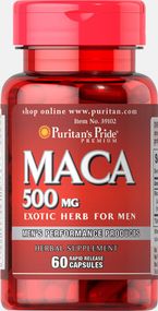 Мака, Maca, Puritan's Pride, 500 мг, 60 капсул