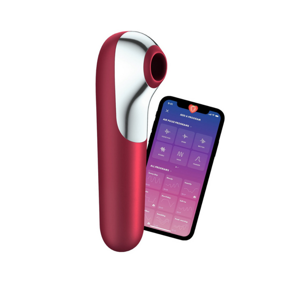 Смарт вібратор 3 в 1 Dual Love, двосторонній колір: червоний Satisfyer (Німеччина) Sex Aura