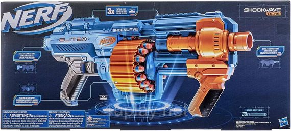 Бластер Nerf Elite 2.0 Shockwave RD-15. Нерф Элит Шоквэйв. Помповый бластер с барабаном на 15 стрел | Зображення 3