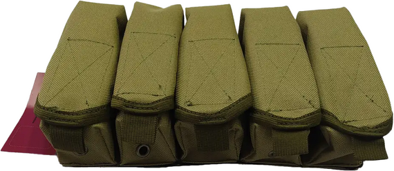 Підсумок для пострілів ВОГ 5шт MOLLE M&M Вид 1 Coyote Койот (213349) | Зображення 1