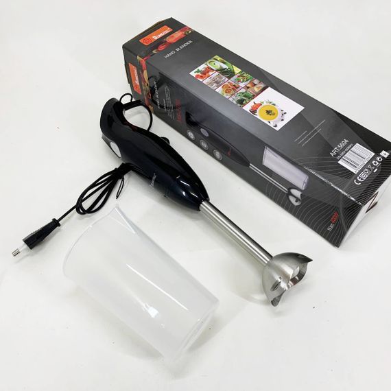 Блендер занурювальний ручний з чашею DOMOTEC MS-5102 400 W, Красивий занурювальний блендер для дому | Зображення 1