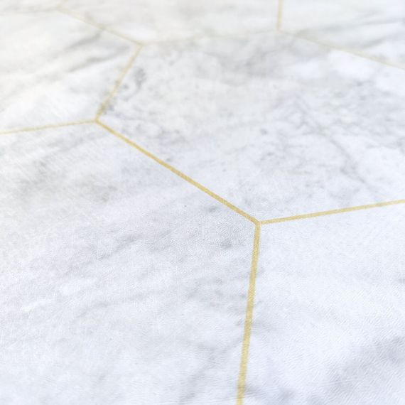 Самоклеюча плівка сірий мармур золоті соти 0,45х10м SW-00001212 | Зображення 1