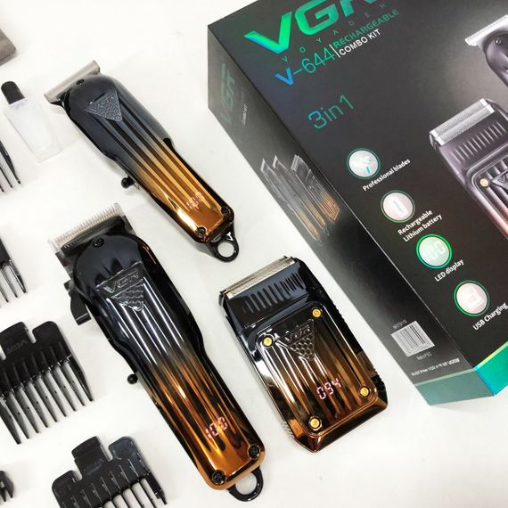 Стильна машинка для стрижки VGR 3 в 1 V-644, Перукарські машинки професійні, Електромашинка для стрижки QZ-29 | Зображення 6