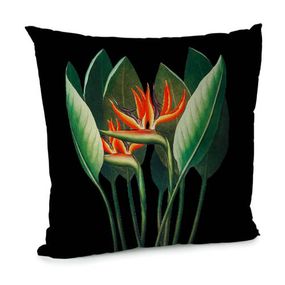 Подушка диванная с бархата Распустившийся цветок 45x45 см (45BP_FLORA001)