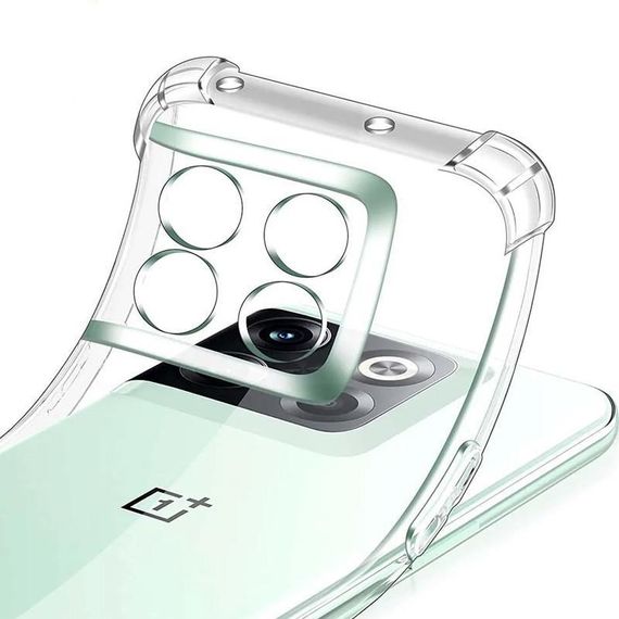 TPU чохол GETMAN Ease logo посилені кути Full Camera для OnePlus 10T Безбарвний (прозорий) | Зображення 1