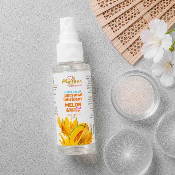 2в1 лубрикант и массажный гель - MyLove Aroma Series Intim&Massage Melon, 50 мл Sex Aura | Зображення 2