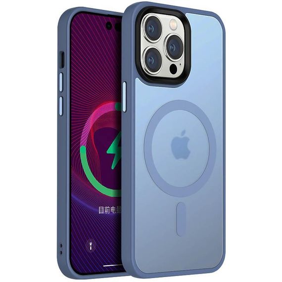 Чехол Ummi Colorful with MagSafe для Apple iPhone 14 Pro (6.1") Голубой / Sierra Blue