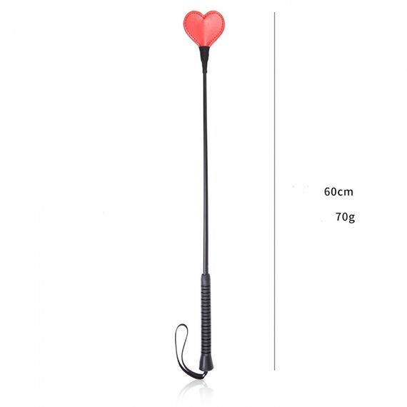 Стек DS Fetish Crop heart red/black | Зображення 1