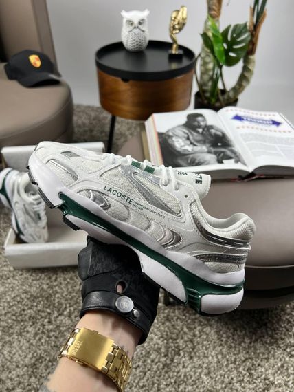 Чоловічі кросівки Lacoste L003 2K24 White Green (текстиль) A3925 45 28.5 см | Зображення 3