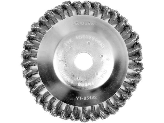 Щітка дискова мотокоси тримера плетений дріт 25,4/200 мм YATO YT-85142 | Зображення 1