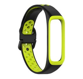 Силиконовый ремешок Primo Perfor Sport для фитнес-браслета Samsung Galaxy Fit 2 (SM-R220) - Black&Green